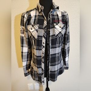 Harley Davidson Flannel Long Sleeve Top